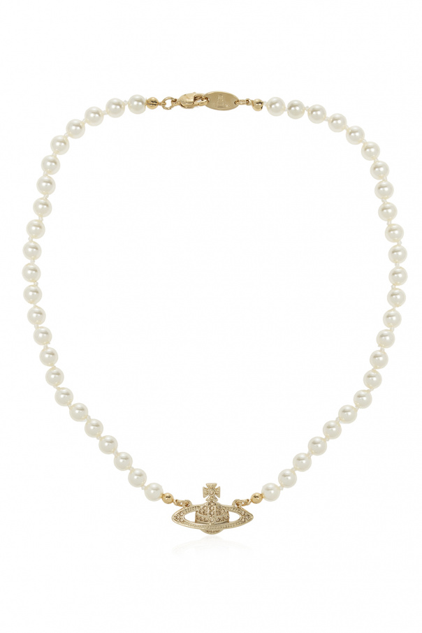 Vivienne westwood mini bas deals relief pearl choker gold